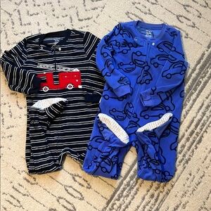 3T fleece sleepers